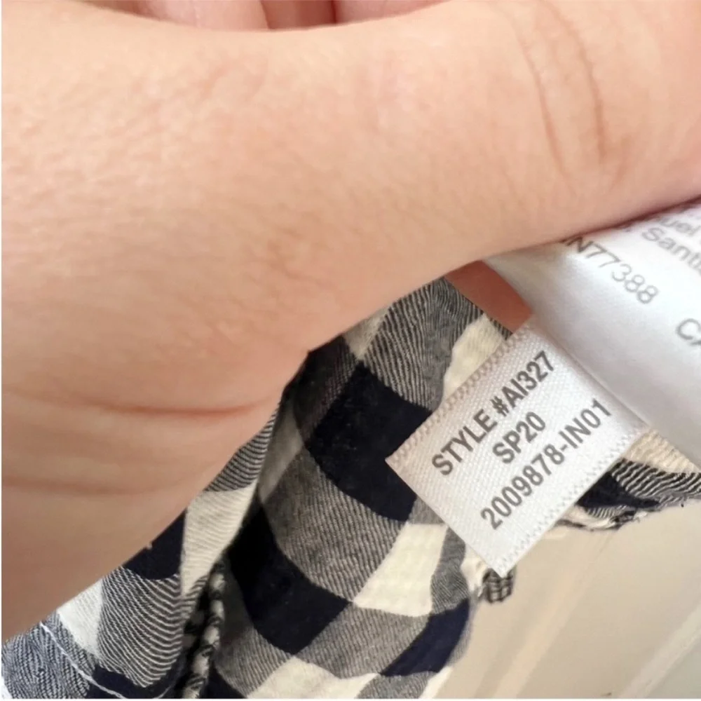 J. Crew Slim Double Weave Shirt Plaid Check